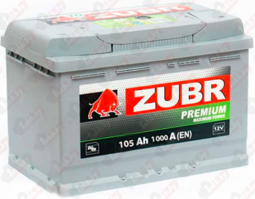 Zubr Premium New (105 A/h), 1000А R+