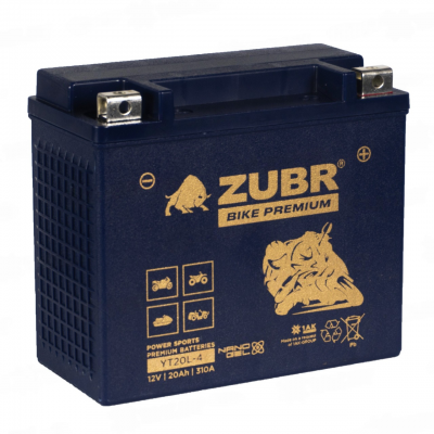 ZUBR AGM YT20L-4 (20 A/h), 310A R+