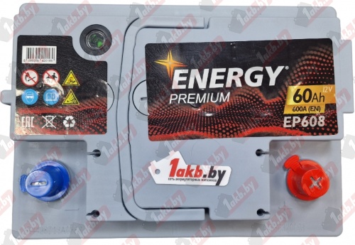 Energy Premium EP608 (60 A/h), 600A R+ низ.