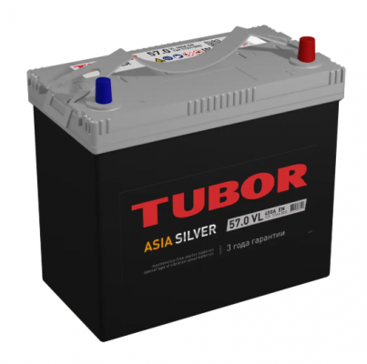 TUBOR ASIA SILVER (57 A/h), 450A R+