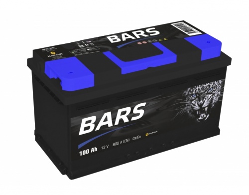 Аккумулятор Bars 100Ah 900A R+ (L5), Ca/Ca, высокий пусковой ток для дизельных SUV и коммерческого транспорта