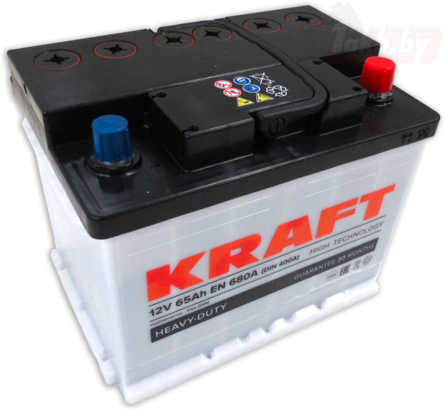 Kraft U-1930-L2 (65 А/ч, 680А) Обратная полярность, Ca/Ca 14.7 кг для Kia Ceed / Hyundai i30