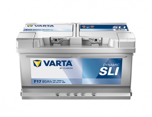 Varta Blue Dynamic F17 (80 А/ч, 740А) Обратная (R+), низкий корпус 175мм для Ford Mondeo/Galaxy/S-Max