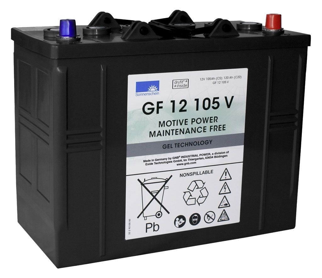 Sonnenschein GF 12 105 V (120 А/ч C20) GEL 12V, Тяговый глубокого разряда для поломоечных машин и электрокаров