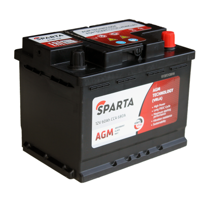 Аккумулятор SPARTA AGM (60 A/h), 680A R+
