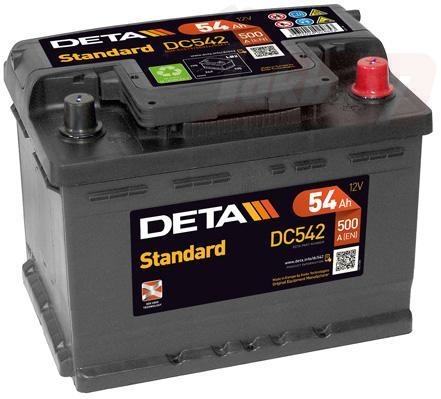 DETA STANDARD DC542 (54 А/h), 510A низ R+