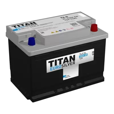 Titan EuroSilver (76 А/h), 700A R+ низ.