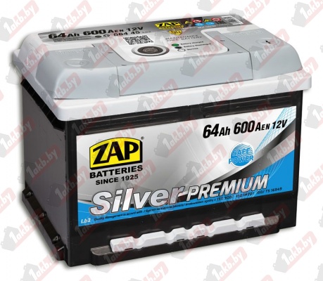 Zap Silver Premium 564 45 (64 A/h), 600A R+