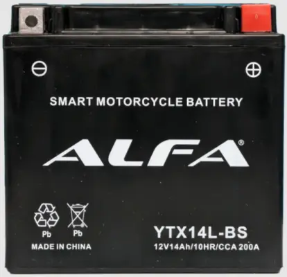 ALFA YTX14L-BS AGM (14 A/h), 200A R+