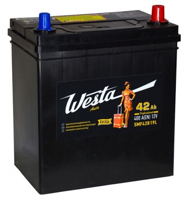 Westa Black Asia (42 A/h), 400A R+