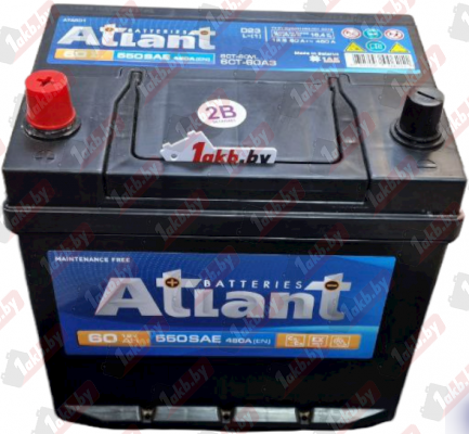 Atlant ASIA (60 A/h), 480A L+ (с бортом)