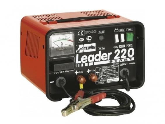 TELWIN LEADER 220 START (12/24В, 30А, 180А) Пуско-зарядное устройство Трансформаторное с амперметром