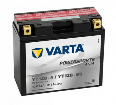 Varta Powersports AGM 512 901 022 (12 A/h), 215A L+