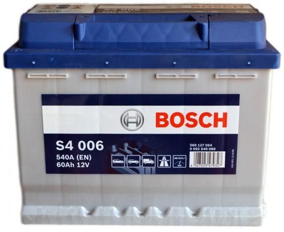 Bosch S4 006 (60 А/h), 540A L+ (560 127 054) Bosch S4 006 (60 А/h), 540A L+ (560 127 054)