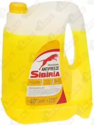 SIBIRIA 800884 Антифриз 10кг/9л, G11 готовый желтый
