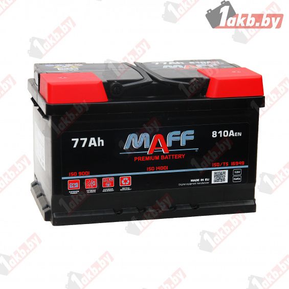 MAFF Premium (77 A/h), 810А L+ низ. - фото 1