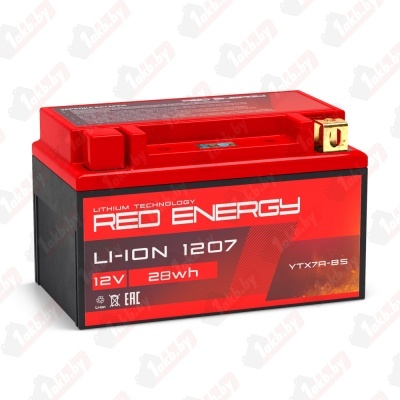 Red Energy Li-ion 1207 (28.8 wh=2.8Ач) , YTX7A-BS  L+