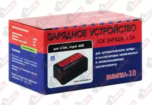 Зарядное устройство Вымпел 10 для литиевых аккумуляторов 4.2-12.6В, 1.2А