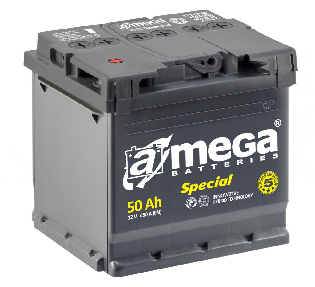 A-mega Special 6СТ-50-А3 (50 A/h), 450A R+