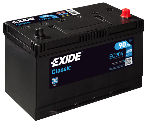 Exide Classic EC904 (90 A/h), 680A R+