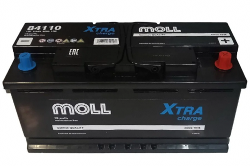 Moll XTRA Charge (110 А/ч, 960А) Обратная (R+), корпус H8 (242 мм) для BMW X5 / Audi Q7 / Mercedes GL