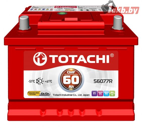 Totachi CMF56077R (60 А/ч, 480А) L+, низкий корпус 175 мм для Hyundai/Kia