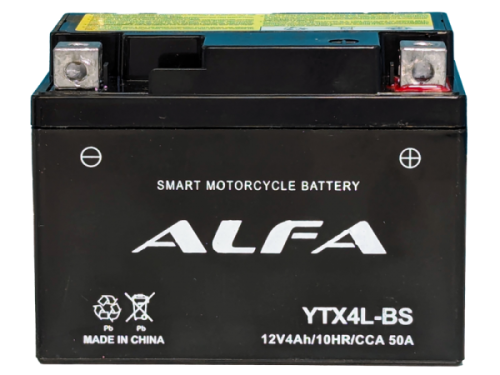 ALFA YTX4L-BS AGM (4 A/h), 50A R+