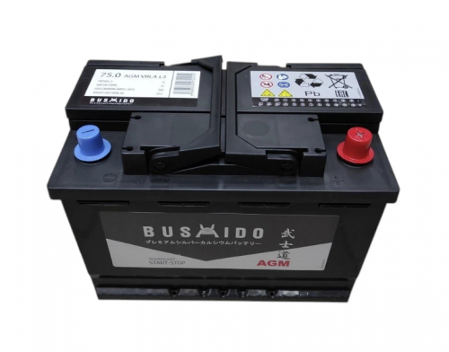 Bushido AGM (75 A/h), 760A R+