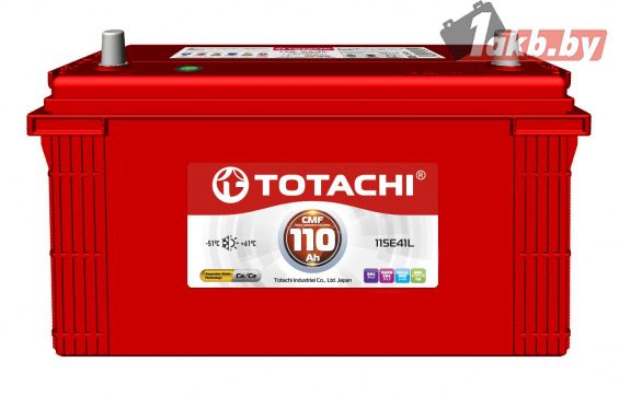Totachi CMF115E41L (110 А/ч, 830А) Обратная полярность, JIS D31 низкий корпус 205 мм Toyota Land Cruiser