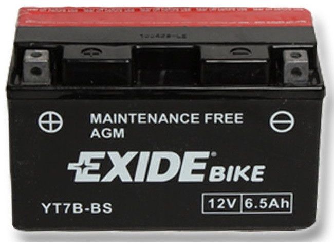 Exide ETZ7-BS (6 А/ч, 100А) R+, AGM мотоаккумулятор с заводской заправкой Yamaha YBR125 / Honda CB125F