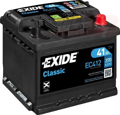 Exide Classic EC412 (41 A/h), 370A R+