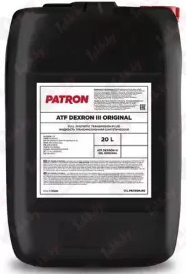 PATRON ATF DEXRON II 20L ORIGINAL Жидкость гидравлическая 20л-ALLISON C4, FORD M2C-138CJ/MERCON, GM 6137-M DEXRON II-D, MAN 339 V1/Z1, MB 236.5/236.7, VOITH H55.6335xx, ZF TE-ML 03D/04D/09/11A/14A/17C