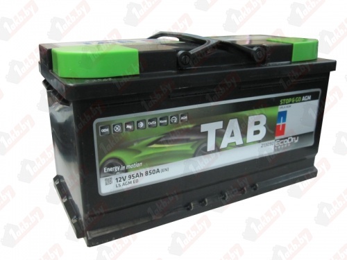 TAB EcoDry Stop & Go AGM (95 A/h), 850А R+