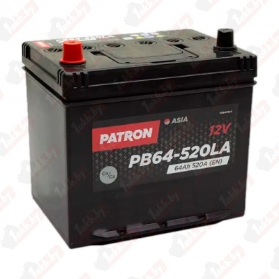 PATRON PB64-520L (64 A/h), 520A L+