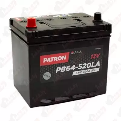 PATRON PB64-520L (64 A/h), 520A L+