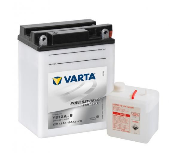 Varta Powersports Freshpack 512 015 012 (12 А/ч, 160А) L+, сухозаряженный YB12A-A для Honda CB/XL