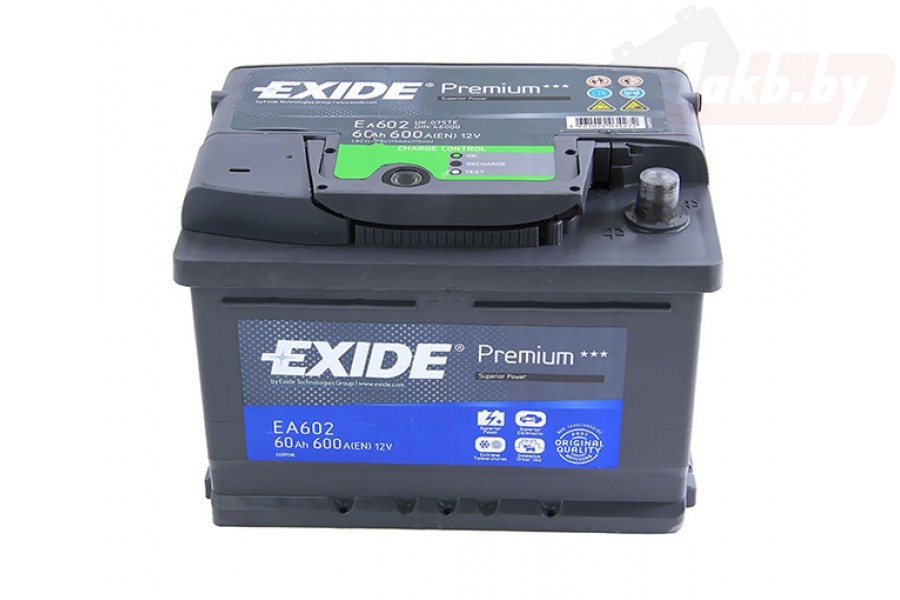 Exide Premium EA602 (60 A/h), 600A R+