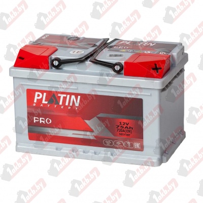 PLATIN PRO (75 A/h), 740A R+ низ.