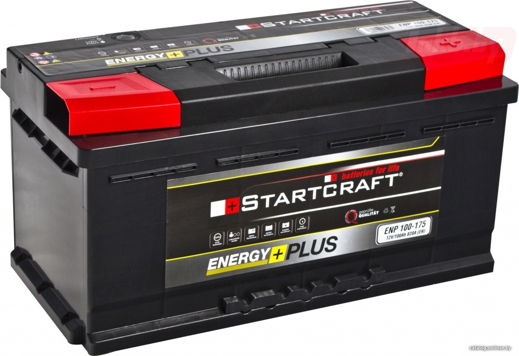 Startcraft Energy Plus (100 А/ч, 820А) Обратная (R+), низкий корпус 175мм для коммерческого транспорта