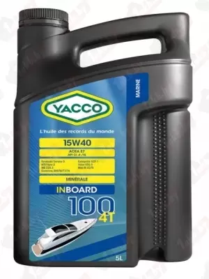 YACCO 15W40 INBOARD 100 4T/2 моторное минеральное 2 л -для 4-тактных стационарных двигателей водной техники ACEA E7/A3/B4, API CI-4/SL,Global DHD-1,Caterpillar ECF-2/ECF-1,Deutz DQC III-10, Man M 3275