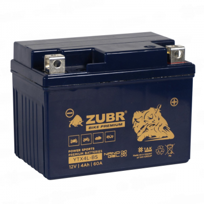 ZUBR AGM YTX4L-BS (4 A/h), 60A R+