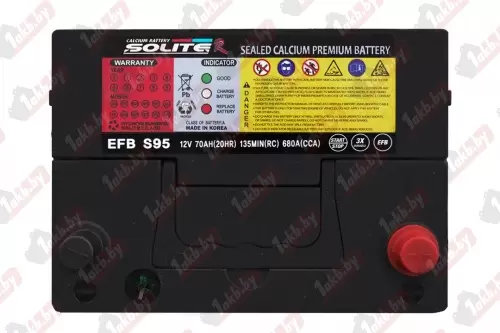 Solite EFB Asia (70 A/h), 680A R+