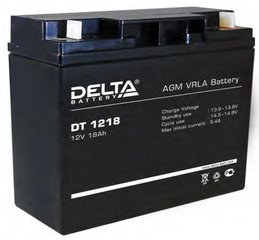 Аккумулятор для ИБП Delta DT 1218 12V 18 Ah