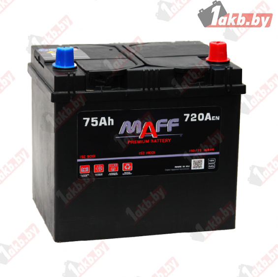 MAFF Premium Japan (70 А/ч, 600А) Обратная (R+), JIS D26R для Mazda CX-5 и Toyota Land Cruiser Prado