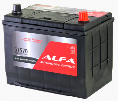 ALFA EFB asia (75 A/h), 750A R+