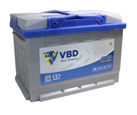 VBD 75Ah 750A R+ (L3) Стартерный аккумулятор Ca/Ca для Ford Focus, VW Passat, Audi A4