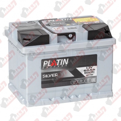 PLATIN SILVER (60 A/h), 600A R+ низ.