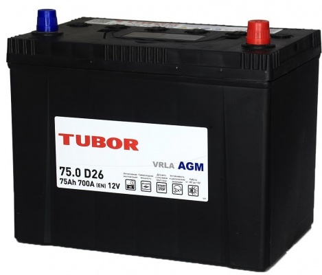 TUBOR ASIA AGM (75 A/h), 700A R+