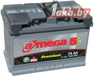 A-mega Premium (74 A/h), 720А R+ низ.