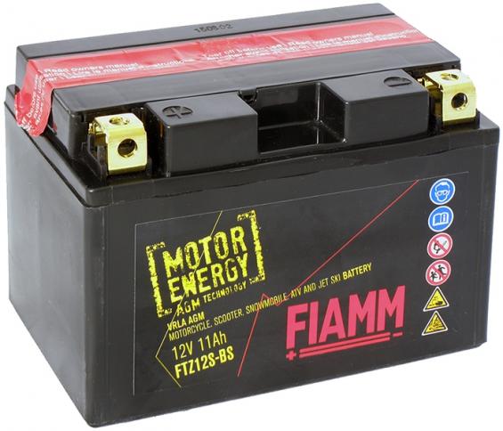 FIAMM FTZ12S-BS (9 А/ч, 150А) L+, AGM мотоаккумулятор для Honda VFR800 / Yamaha FZ1